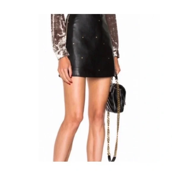 L’Agence Jolie Leather Mini Skirt. - Picture 3 of 8